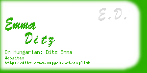 emma ditz business card